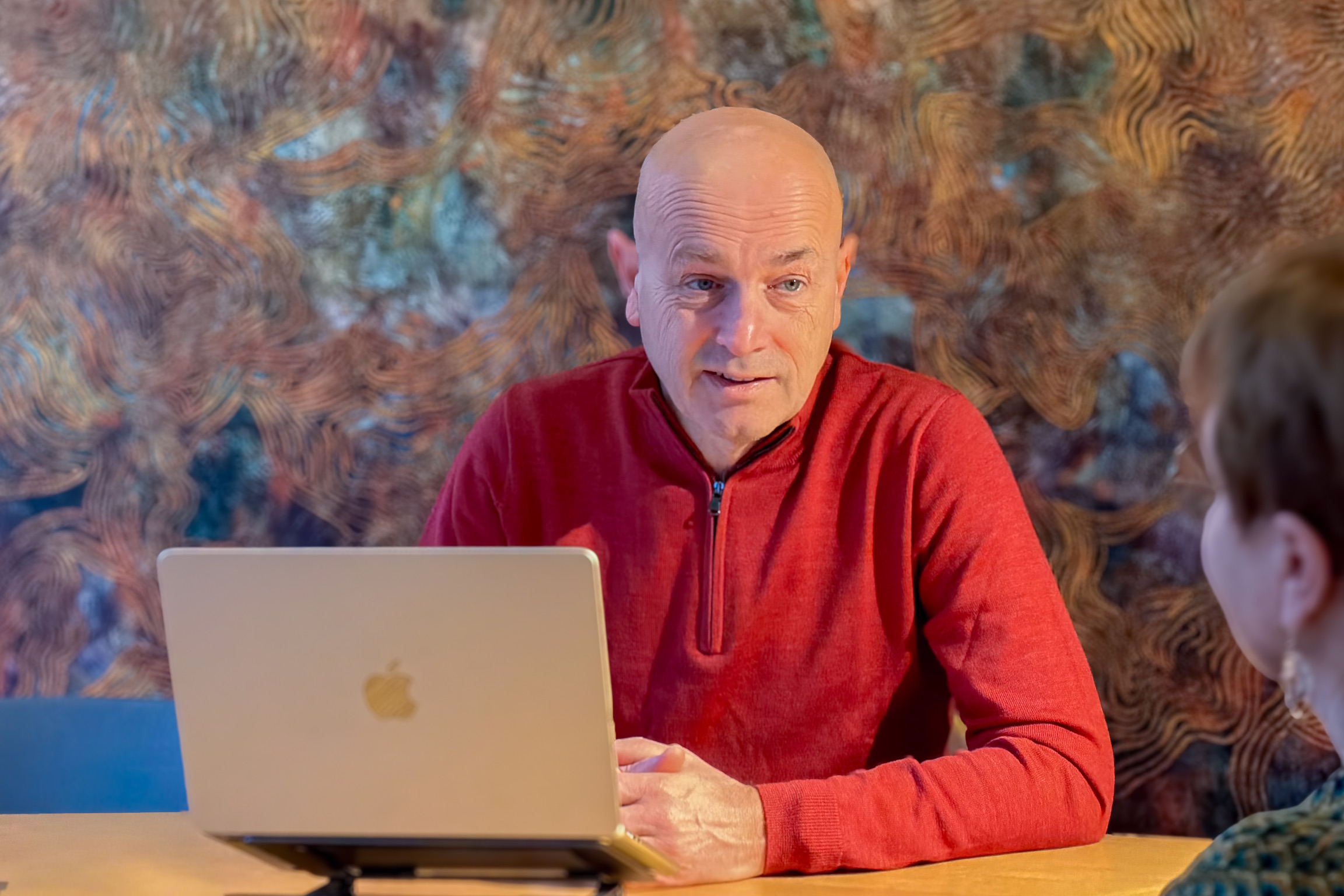 Egbert Voerman working hands-on with a client